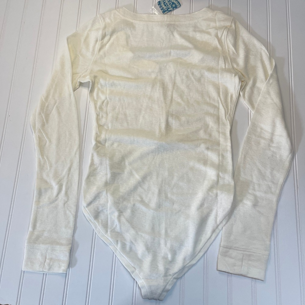 NWT Free People Intimately Henley Bodysuit Ivory Medium - Picture 7 of 8